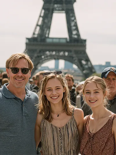 cleanup background people in travel photos - before